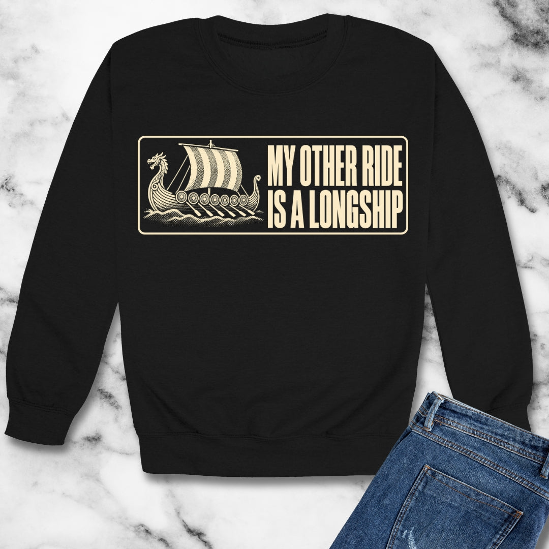 Longship My Other Ride Unisex Heavy Crewneck Sweatshirt