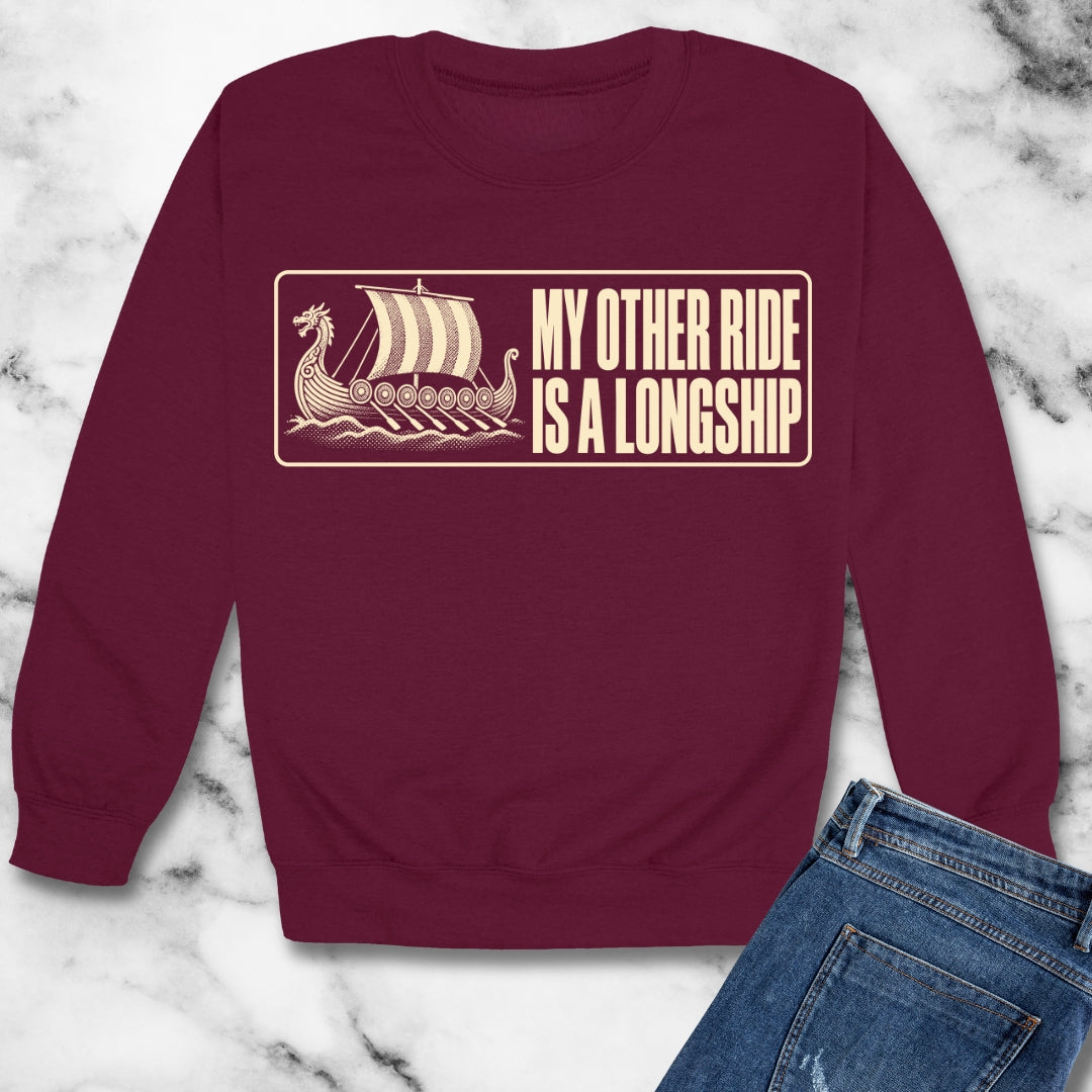 Longship My Other Ride Unisex Heavy Crewneck Sweatshirt