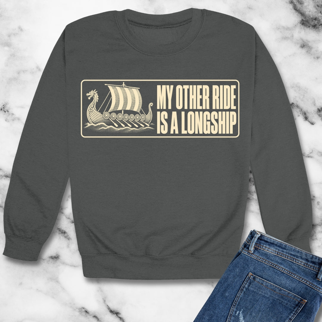 Longship My Other Ride Unisex Heavy Crewneck Sweatshirt
