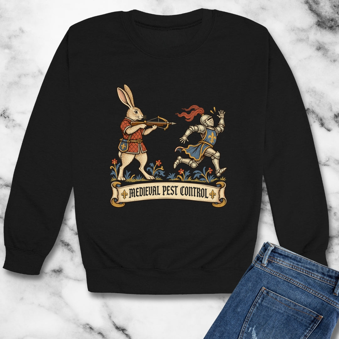 Medieval Pest Control Unisex Heavy Crewneck Sweatshirt