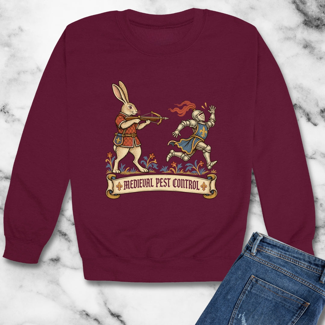 Medieval Pest Control Unisex Heavy Crewneck Sweatshirt