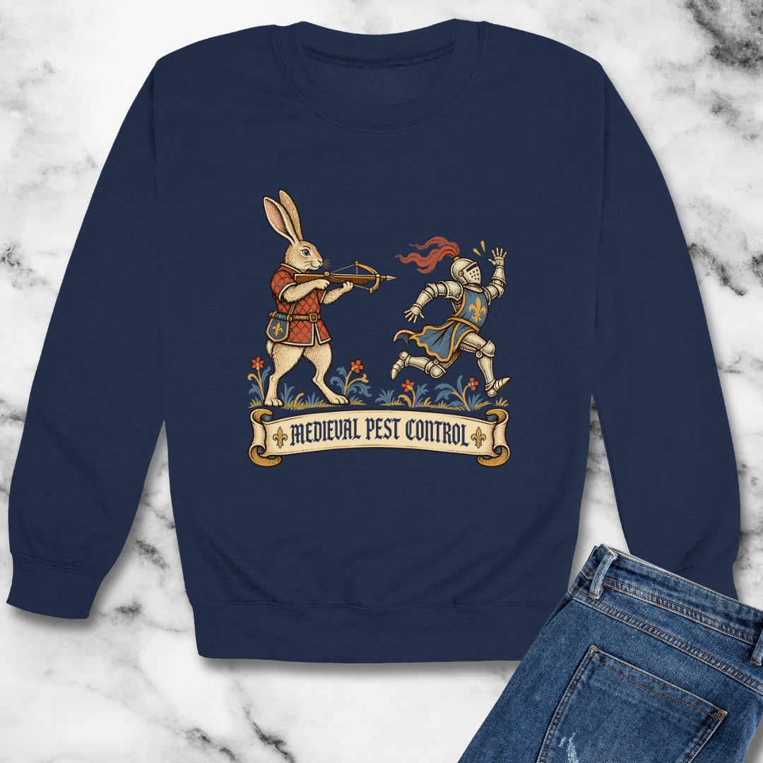 Medieval Pest Control Unisex Heavy Crewneck Sweatshirt