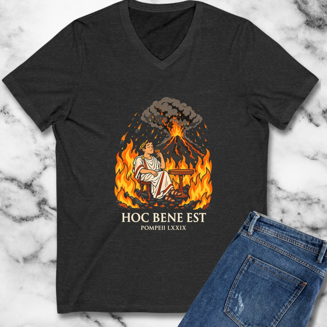 Hoc Bene Est Pompeii V-Neck