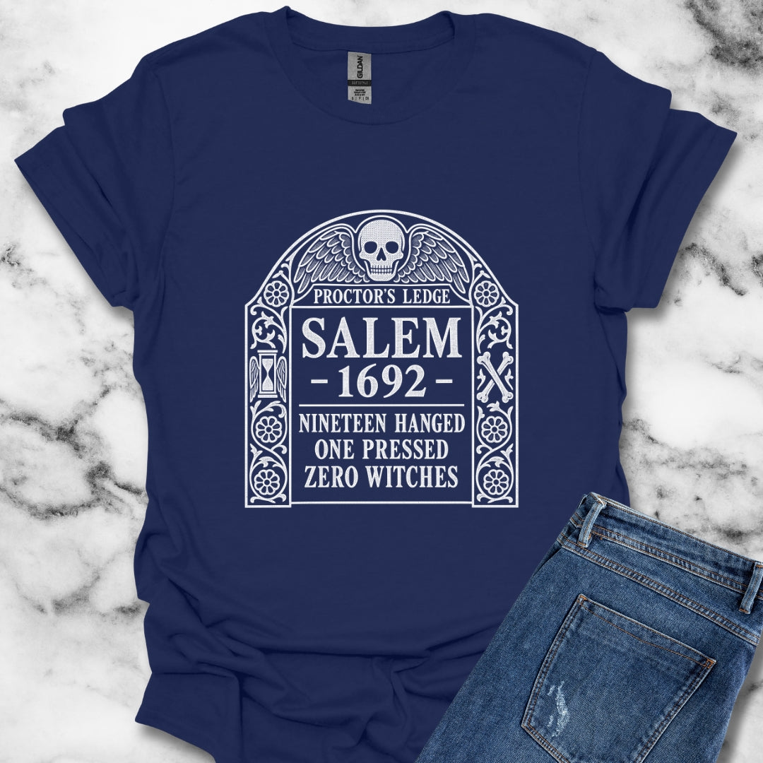 Proctor's Ledge Salem 1692 Zero Witches T-Shirt