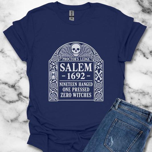 Proctor's Ledge Salem 1692 Zero Witches T-Shirt