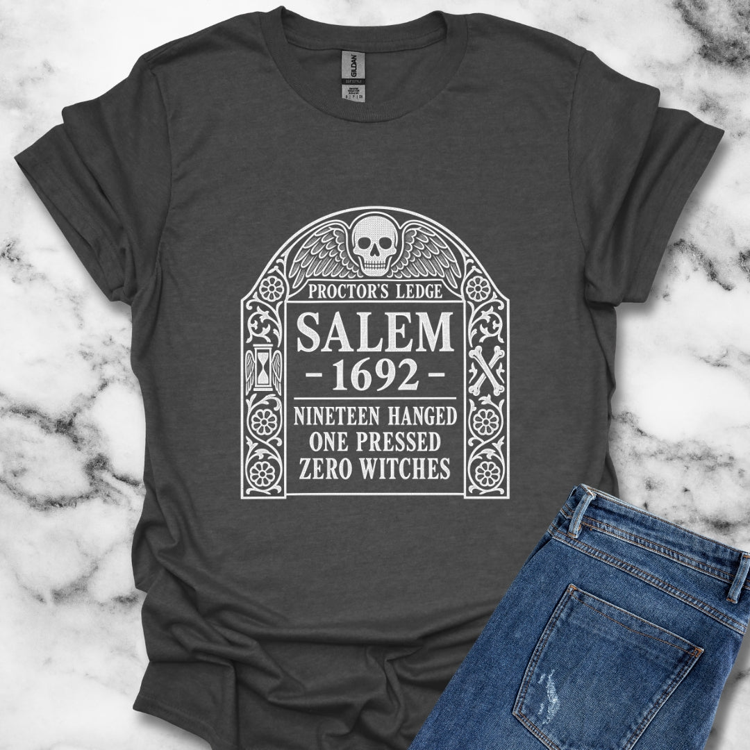 Proctor's Ledge Salem 1692 Zero Witches T-Shirt