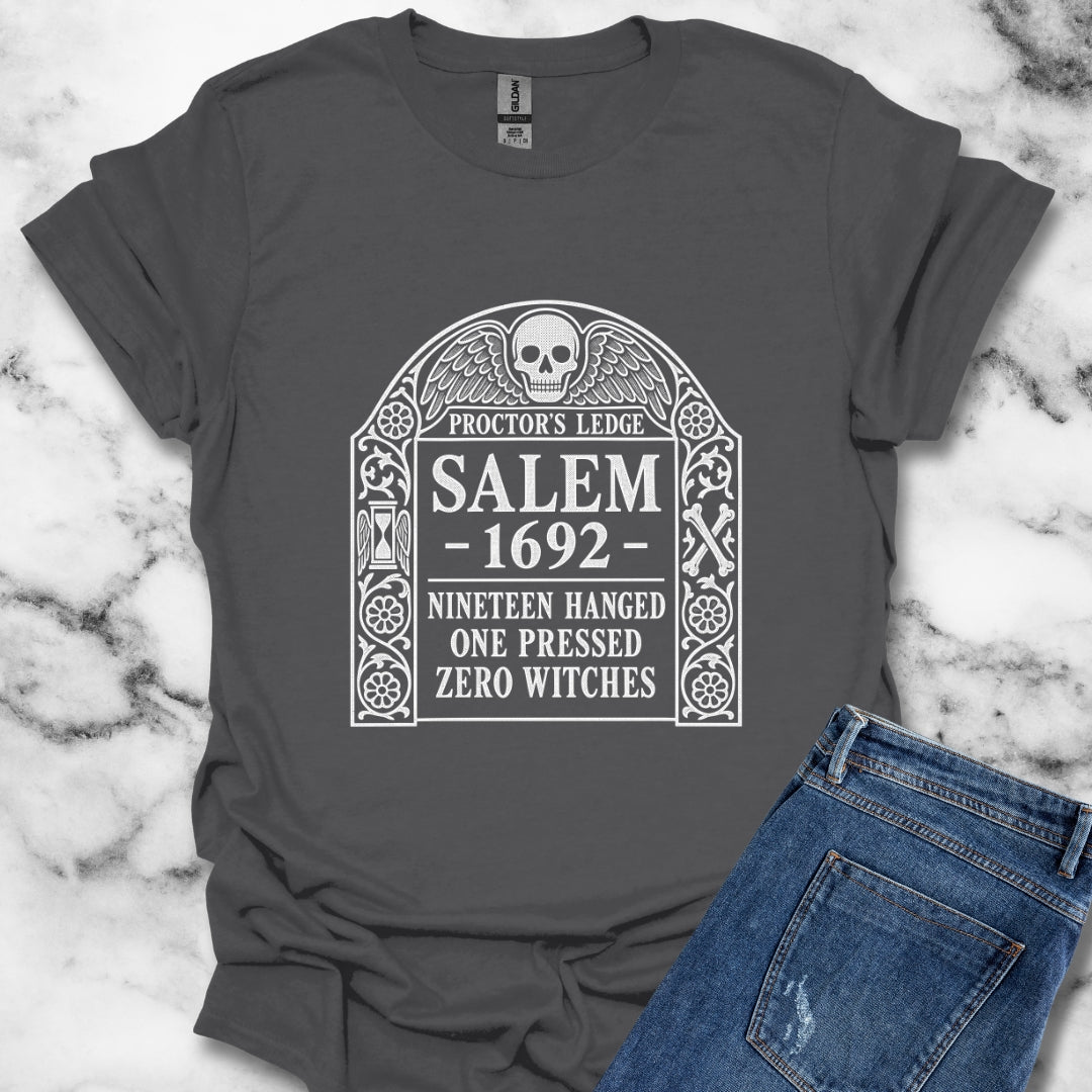 Proctor's Ledge Salem 1692 Zero Witches T-Shirt
