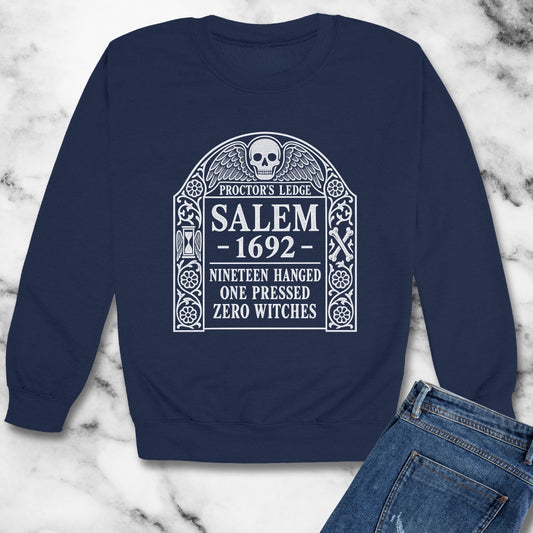 Proctor's Ledge Salem 1692 Zero Witches Unisex Heavy Crewneck Sweatshirt