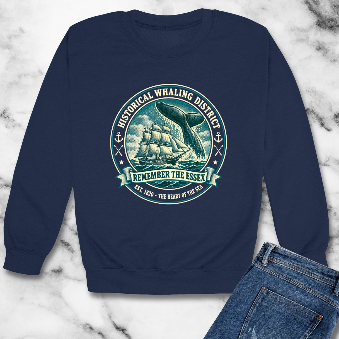 Remember the Essex Whaling District Unisex Heavy Crewneck Sweatshirt