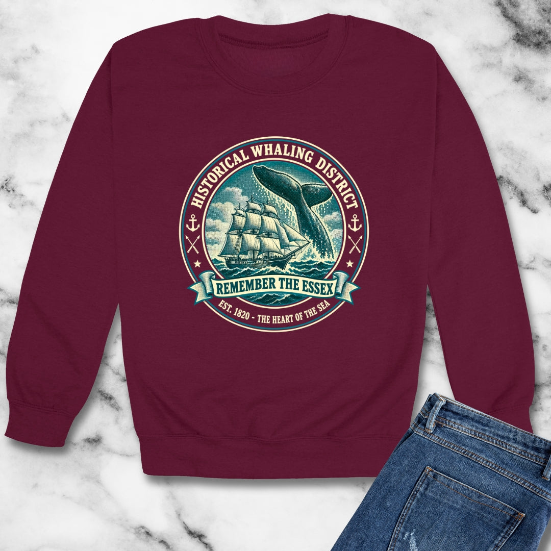 Remember the Essex Whaling District Unisex Heavy Crewneck Sweatshirt