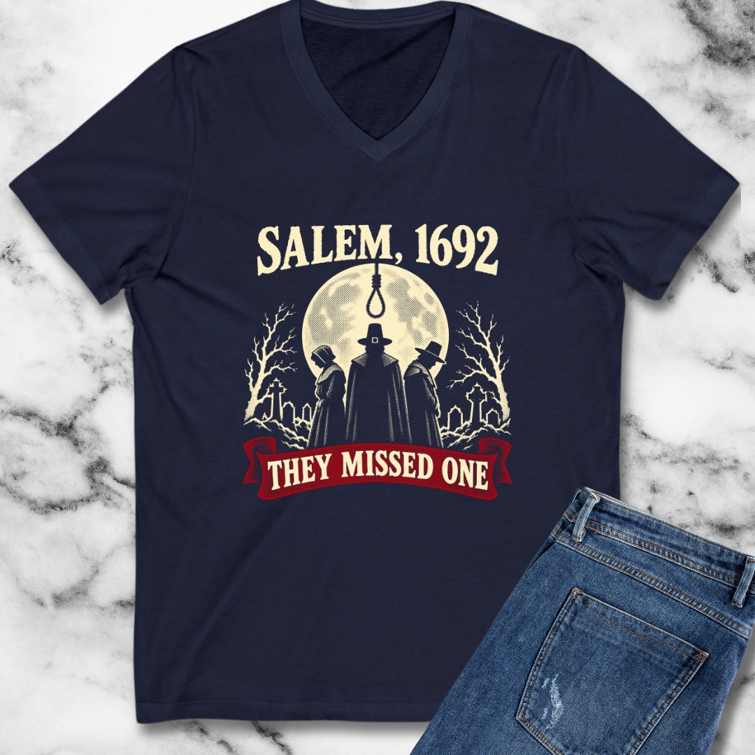 Salem 1692 They Missed One V-Neck