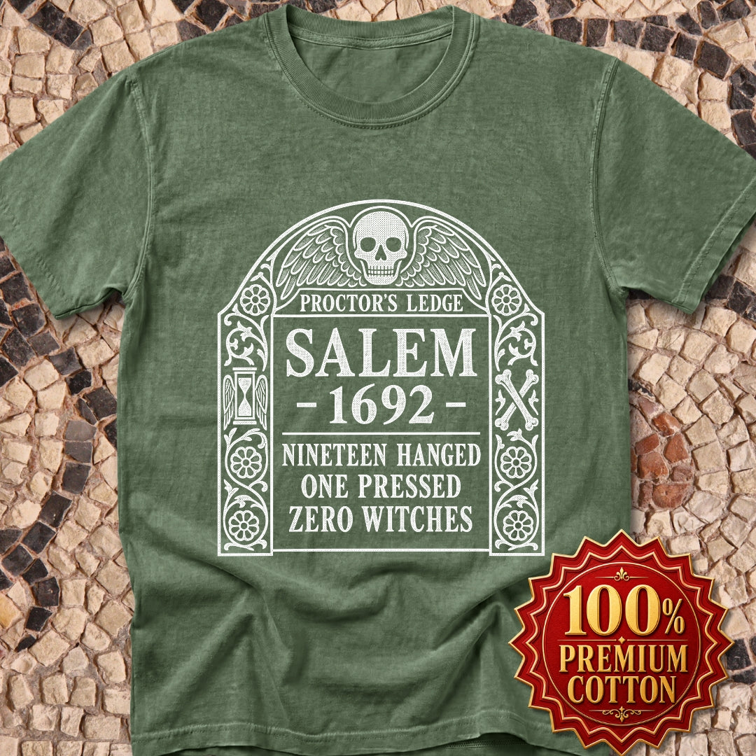 Proctor's Ledge Salem 1692 Zero Witches Premium Tee