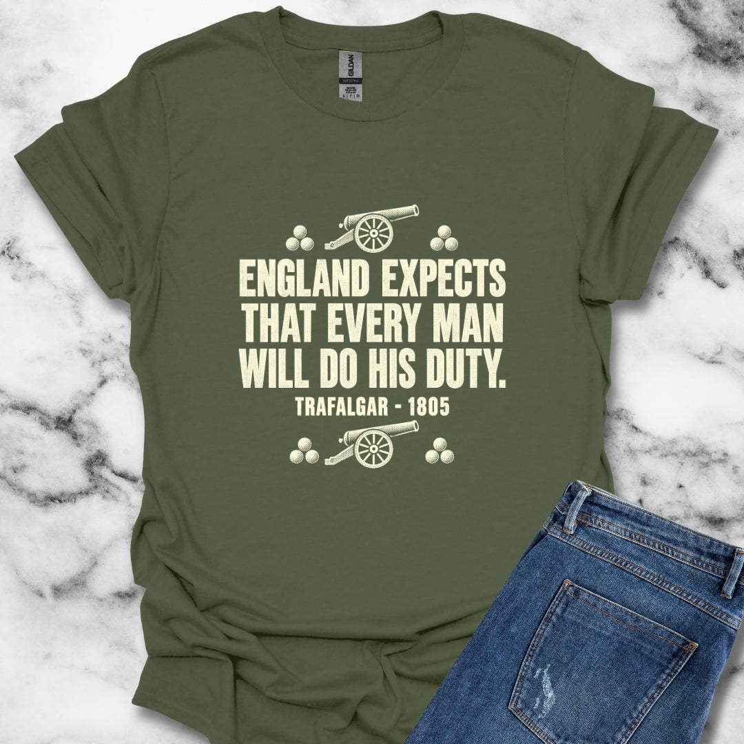 England Expects Trafalgar 1805 T-Shirt