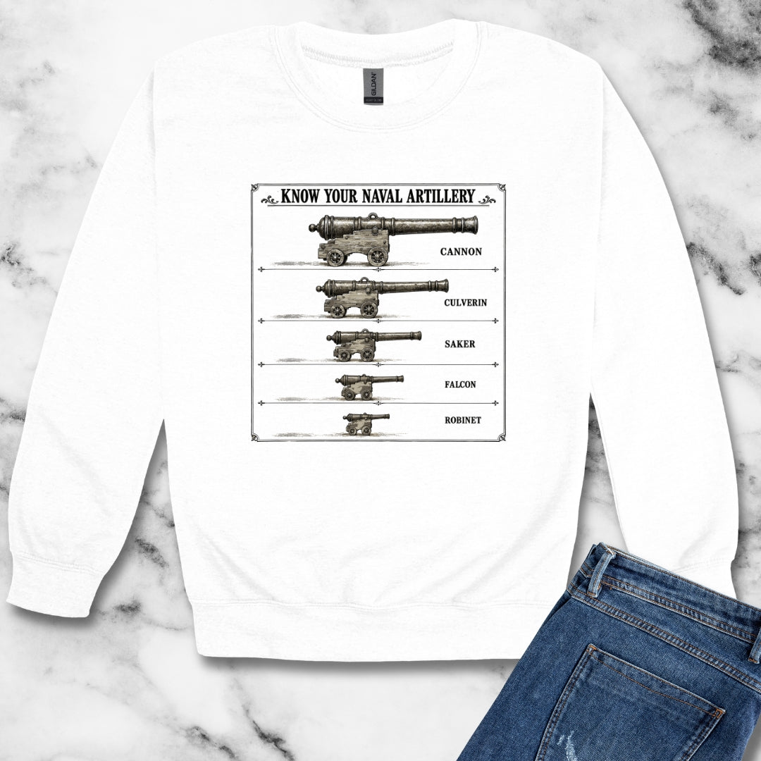 Know Your Naval Artillery Unisex Heavy Crewneck Sweatshirt