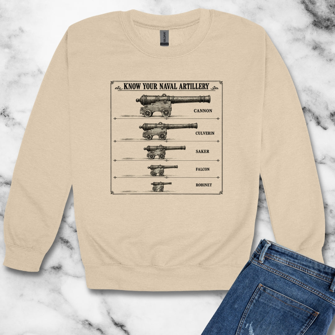 Know Your Naval Artillery Unisex Heavy Crewneck Sweatshirt
