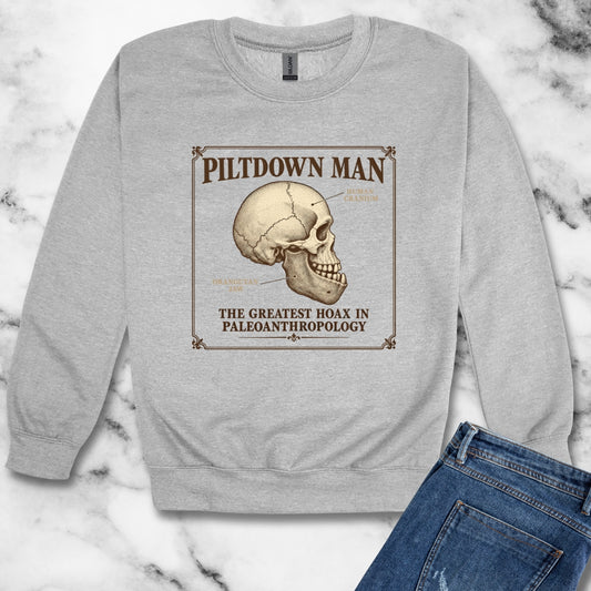 Piltdown Man Scientific Illustration Unisex Heavy Crewneck Sweatshirt