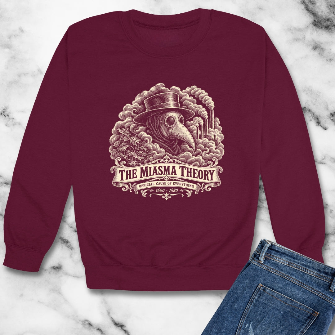 Miasma Theory Plague Doctor Unisex Heavy Crewneck Sweatshirt