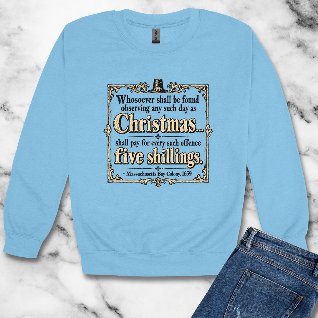 Christmas Banned in Massachusetts Bay Colony Unisex Heavy Crewneck Sweatshirt