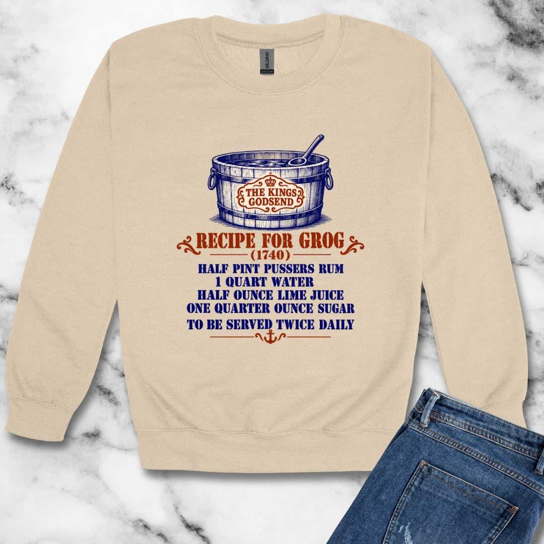 Kings Godsend Grog Recipe Unisex Heavy Crewneck Sweatshirt