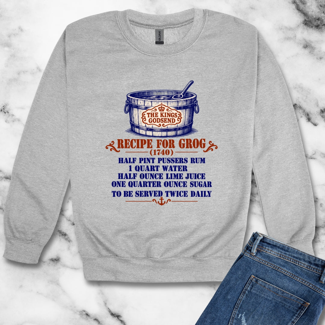 Kings Godsend Grog Recipe Unisex Heavy Crewneck Sweatshirt