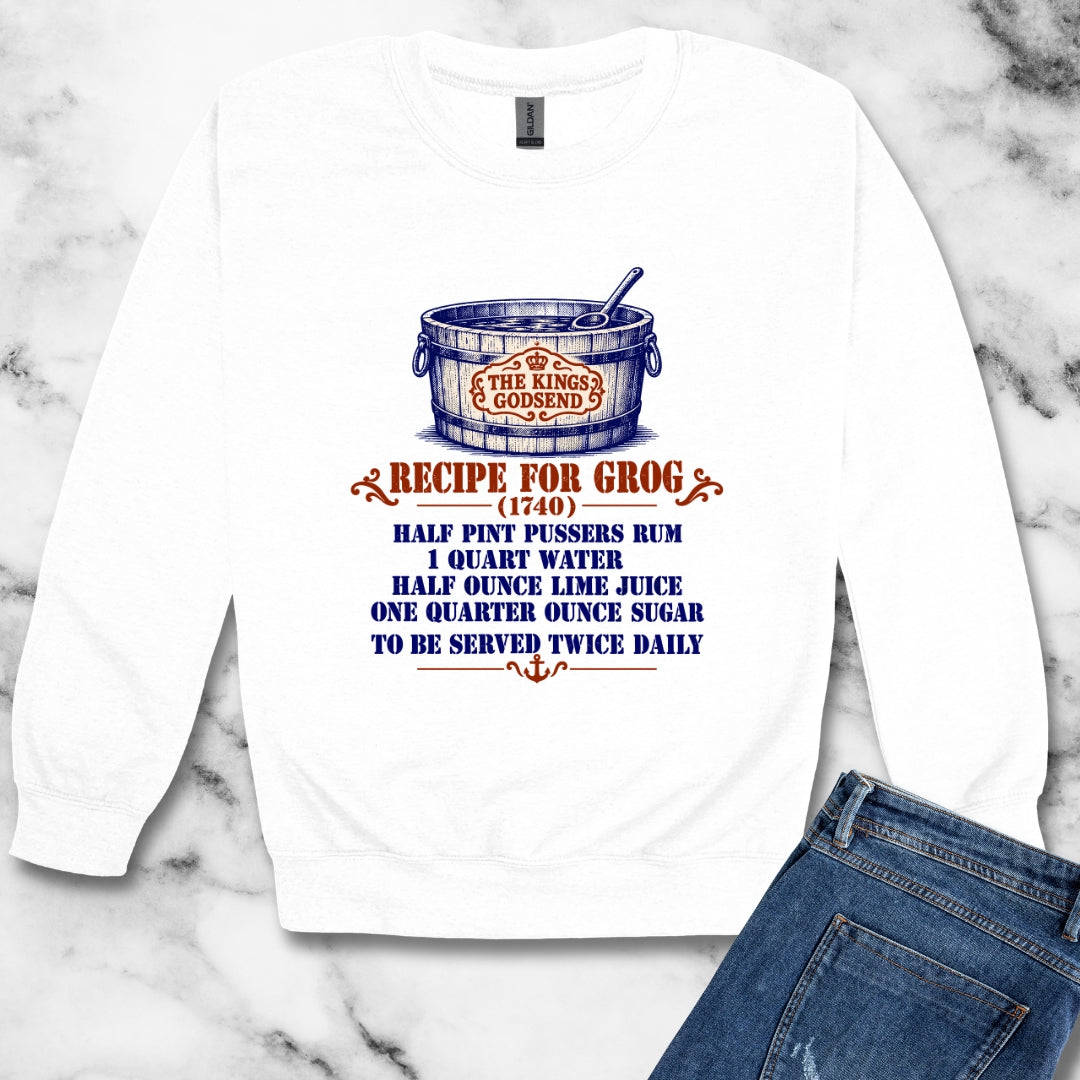Kings Godsend Grog Recipe Unisex Heavy Crewneck Sweatshirt
