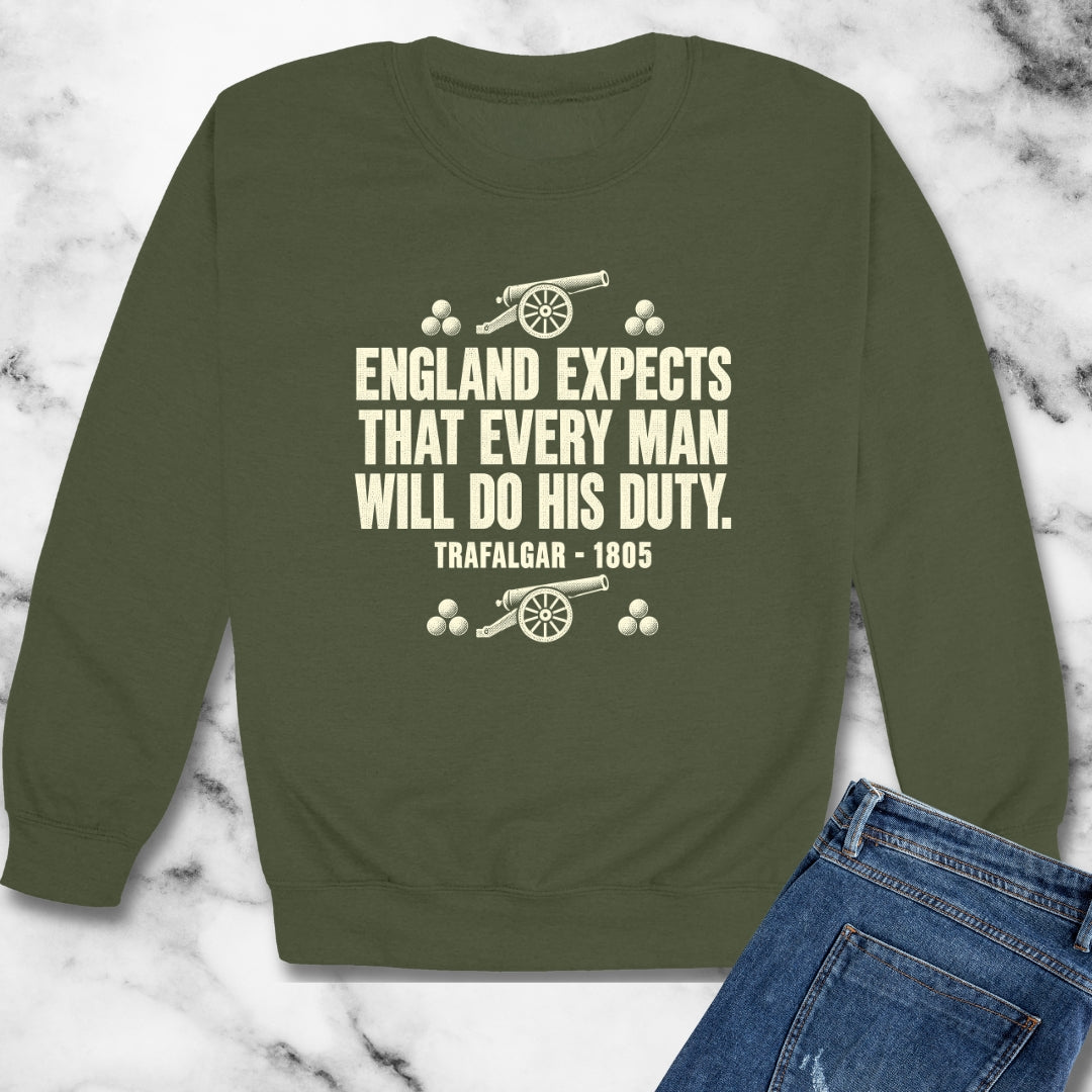 England Expects Trafalgar 1805 Unisex Heavy Crewneck Sweatshirt