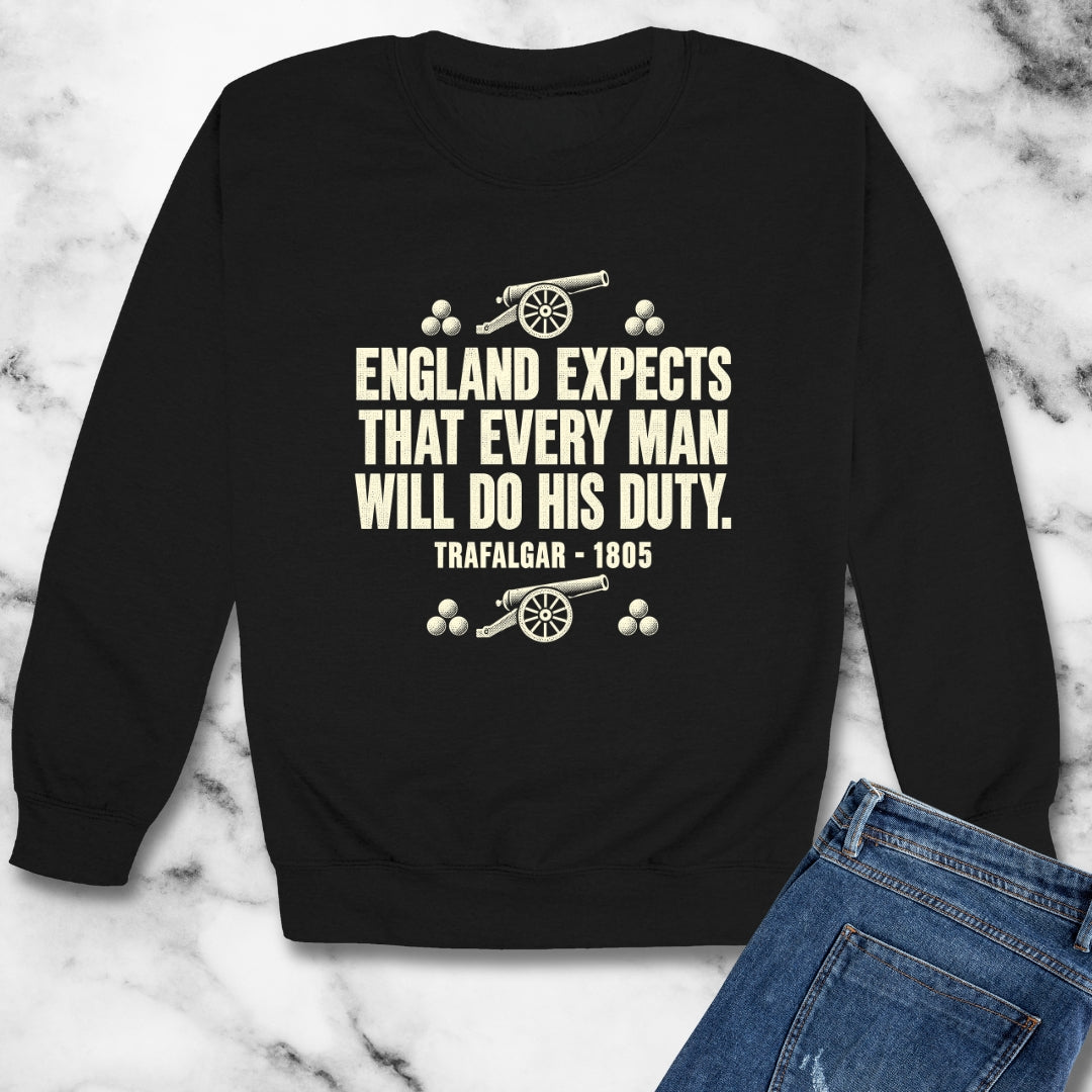 England Expects Trafalgar 1805 Unisex Heavy Crewneck Sweatshirt