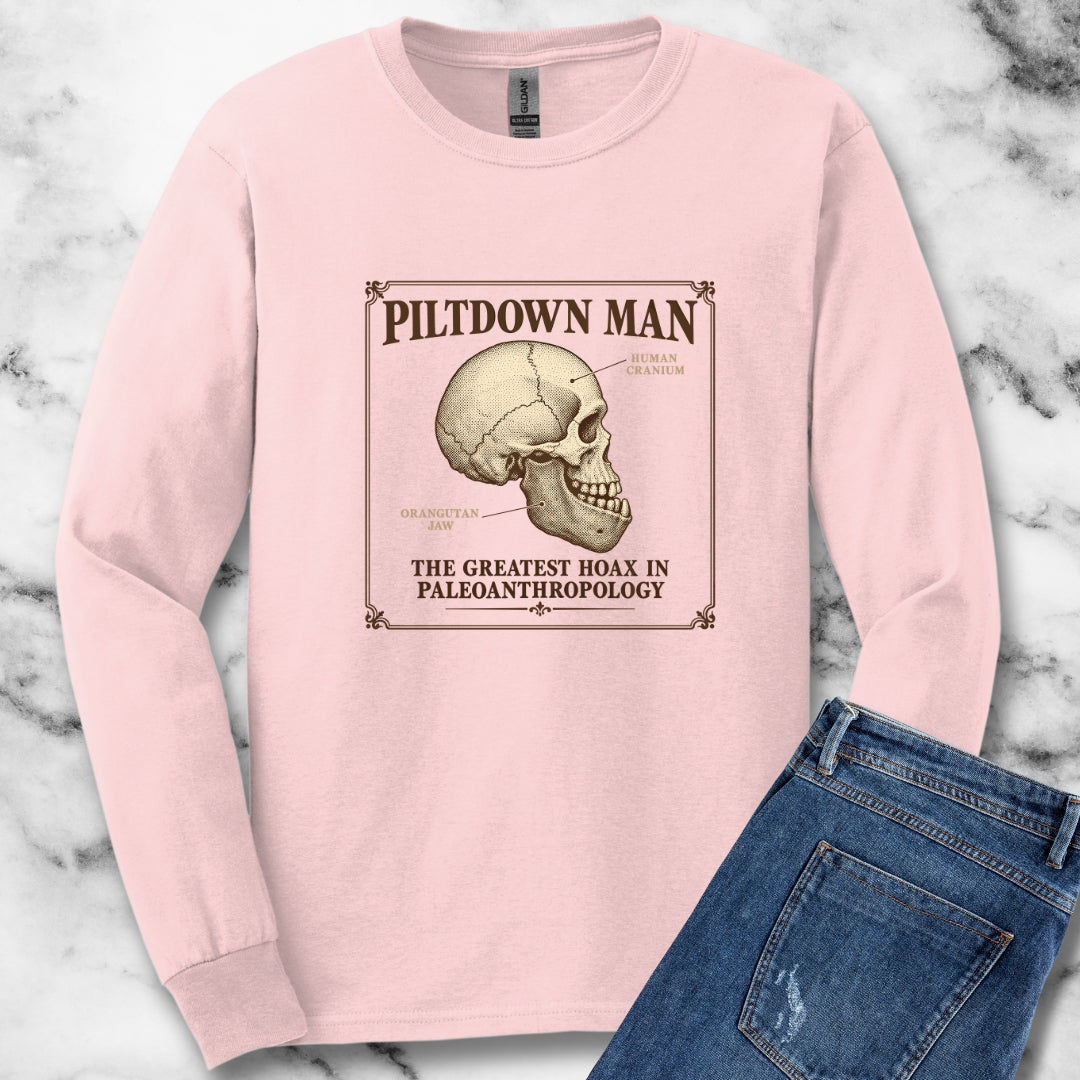 Piltdown Man Scientific Illustration Unisex Long Sleeve Tee