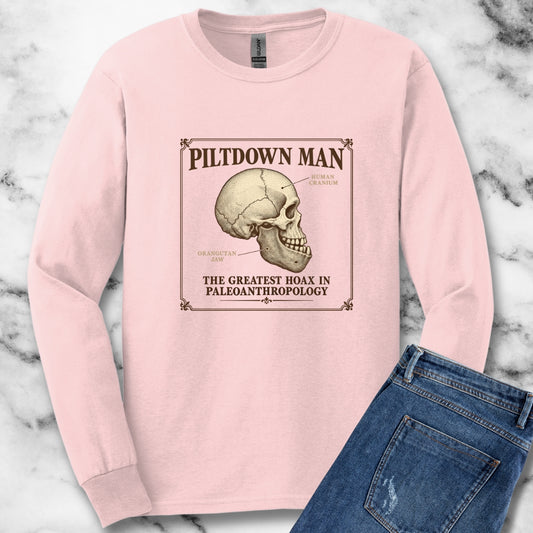 Piltdown Man Scientific Illustration Unisex Long Sleeve Tee