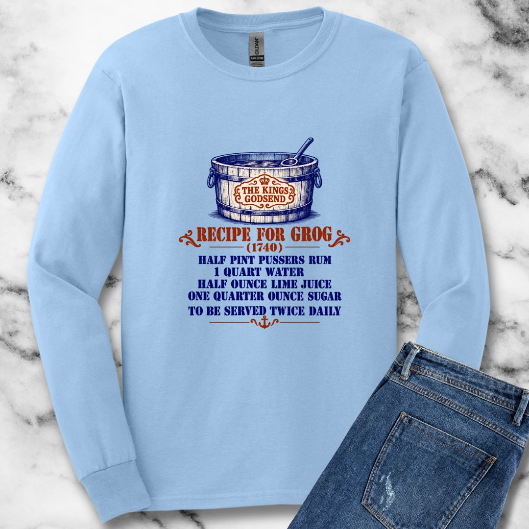 Kings Godsend Grog Recipe Unisex Long Sleeve Tee