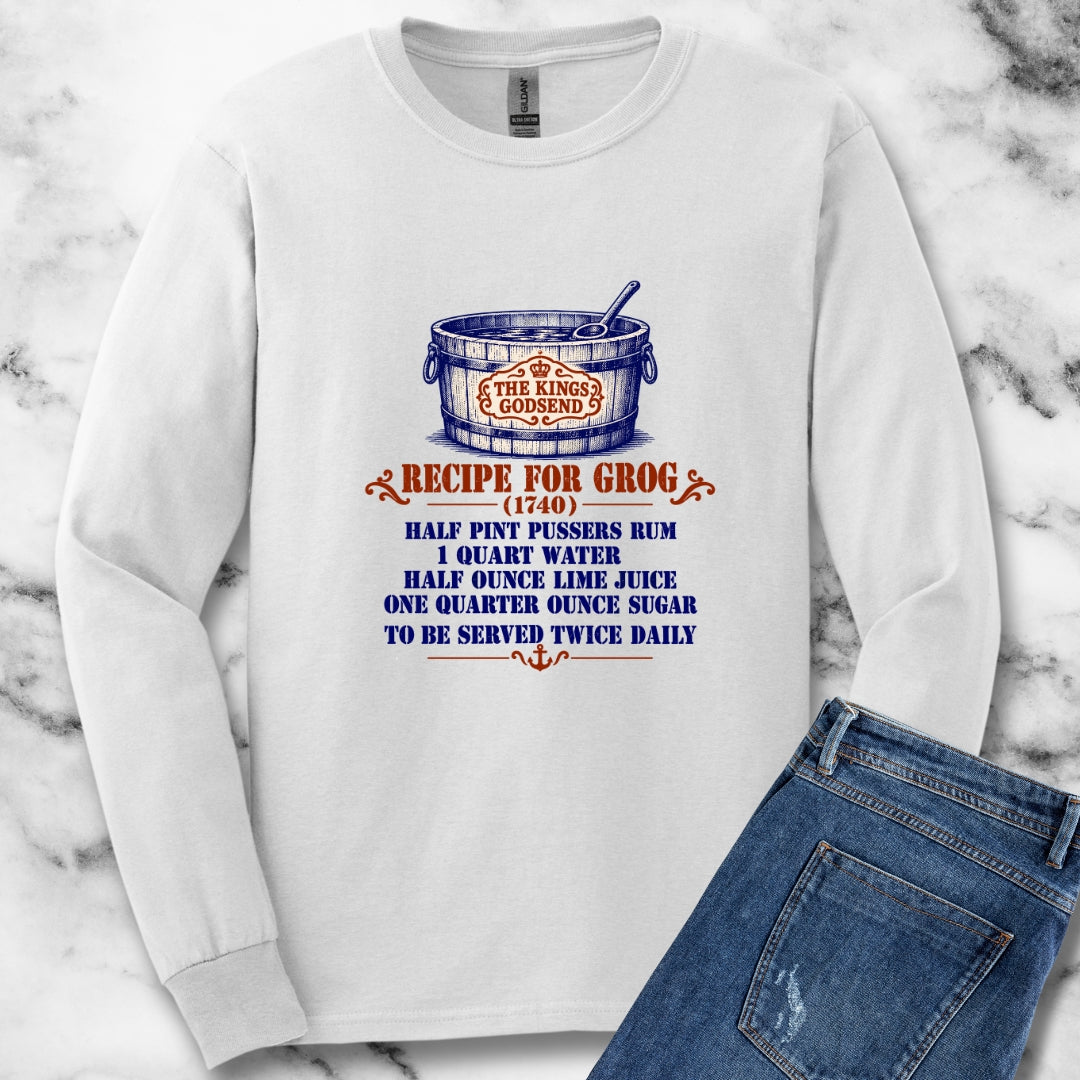 Kings Godsend Grog Recipe Unisex Long Sleeve Tee