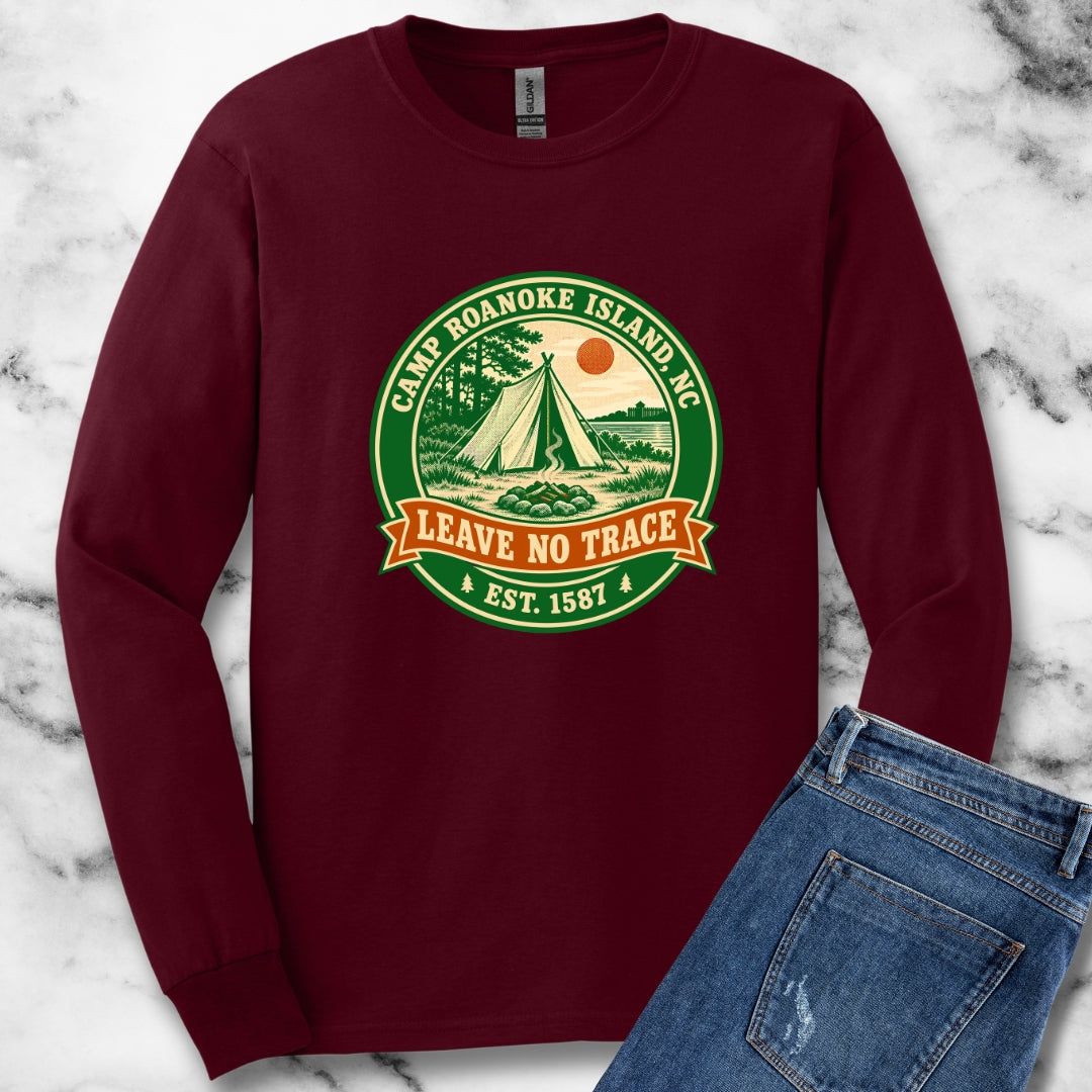 Camp Roanoke Leave No Trace Unisex Long Sleeve Tee