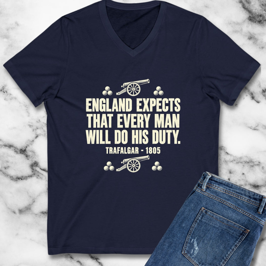 England Expects Trafalgar 1805 V-Neck