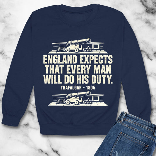 England Expects Trafalgar 1805 Unisex Heavy Crewneck Sweatshirt