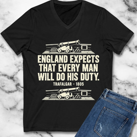 England Expects Trafalgar 1805 V-Neck