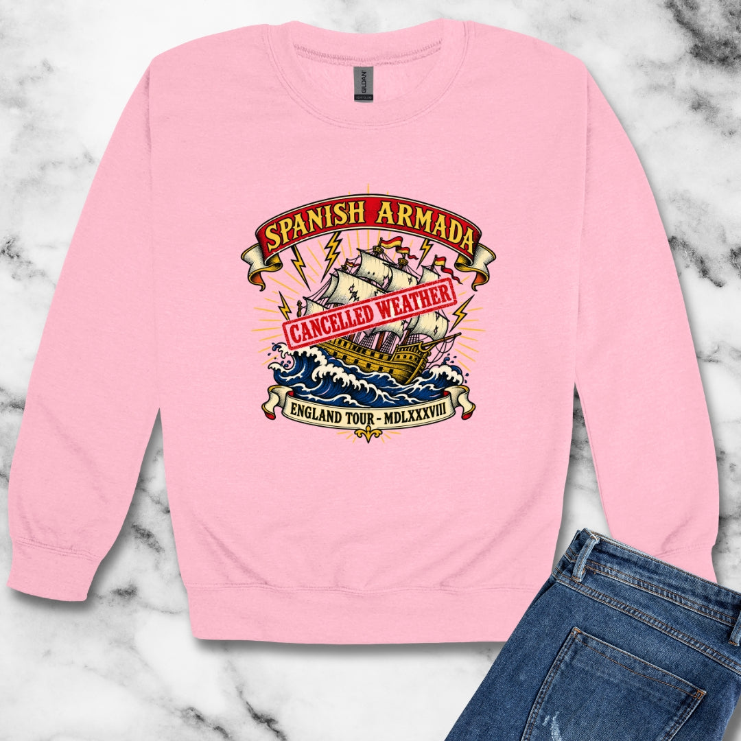 Spanish Armada Cancelled Unisex Heavy Crewneck Sweatshirt