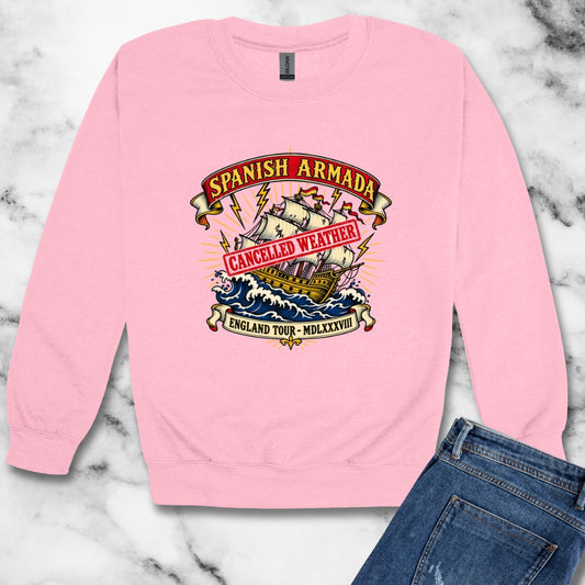 Spanish Armada Cancelled Unisex Heavy Crewneck Sweatshirt