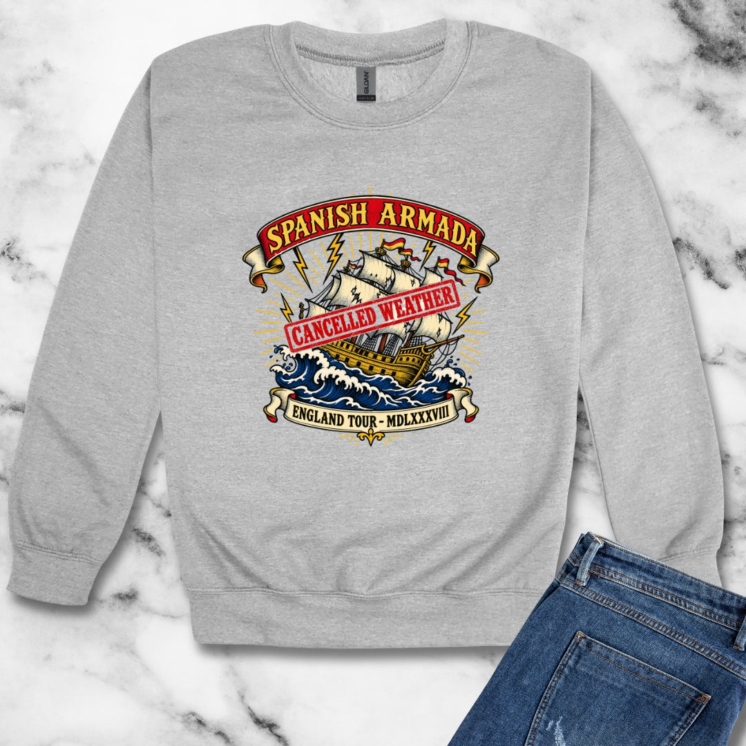 Spanish Armada Cancelled Unisex Heavy Crewneck Sweatshirt