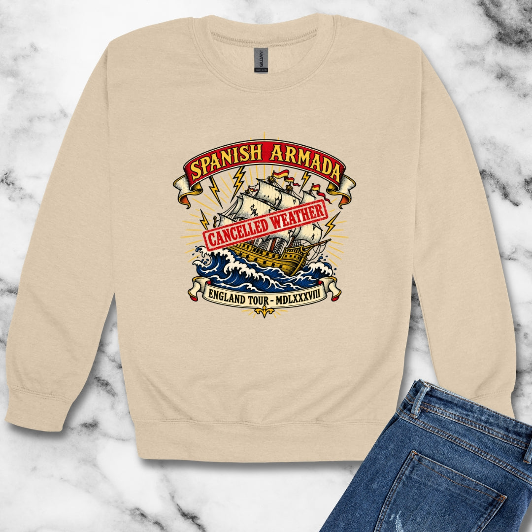 Spanish Armada Cancelled Unisex Heavy Crewneck Sweatshirt