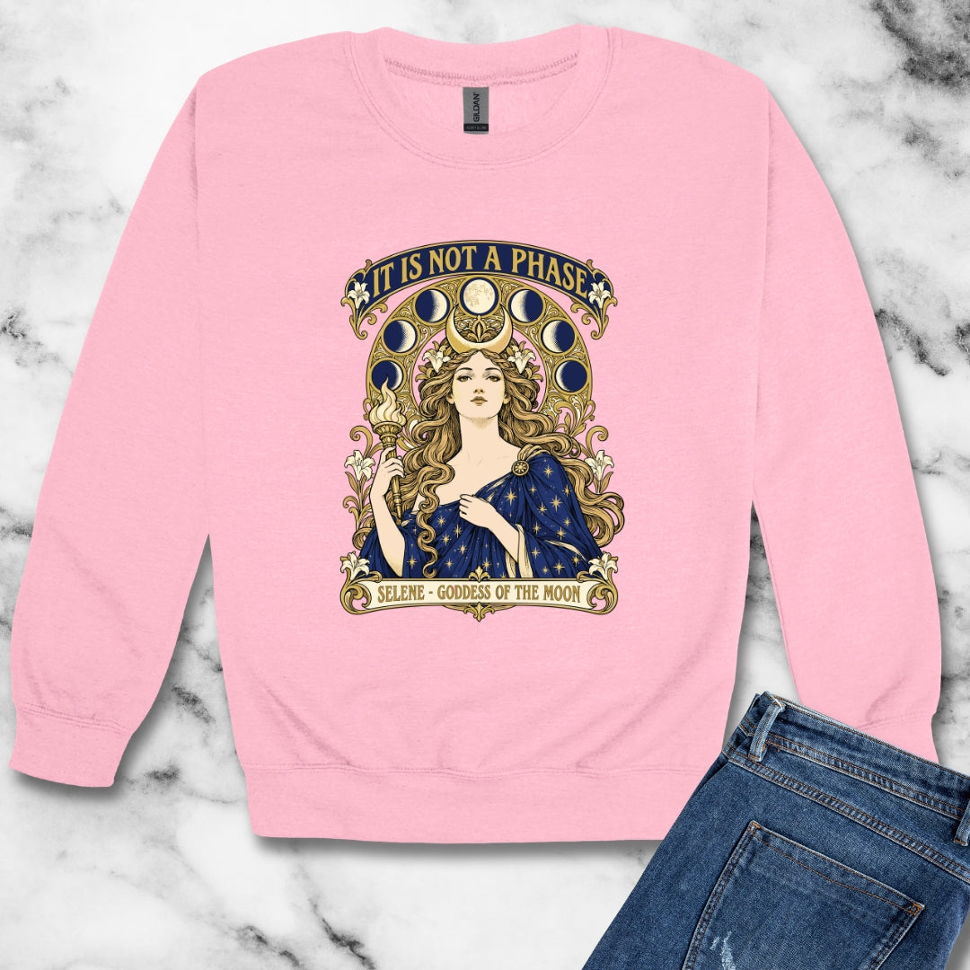 It's Not A Phase Selene Mucha Unisex Heavy Crewneck Sweatshirt