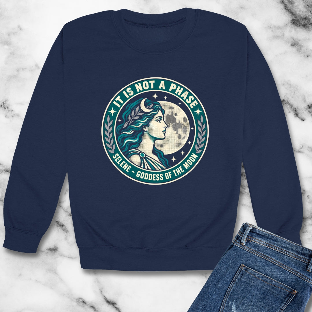 Selene Goddess of the Moon Unisex Heavy Crewneck Sweatshirt