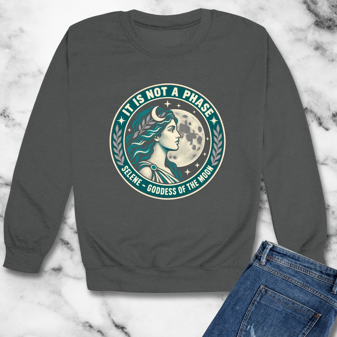 Selene Goddess of the Moon Unisex Heavy Crewneck Sweatshirt