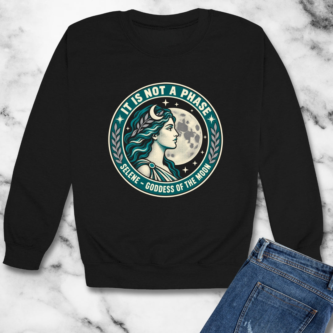 Selene Goddess of the Moon Unisex Heavy Crewneck Sweatshirt