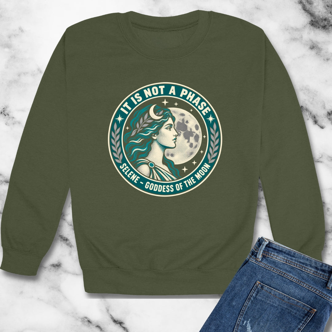Selene Goddess of the Moon Unisex Heavy Crewneck Sweatshirt