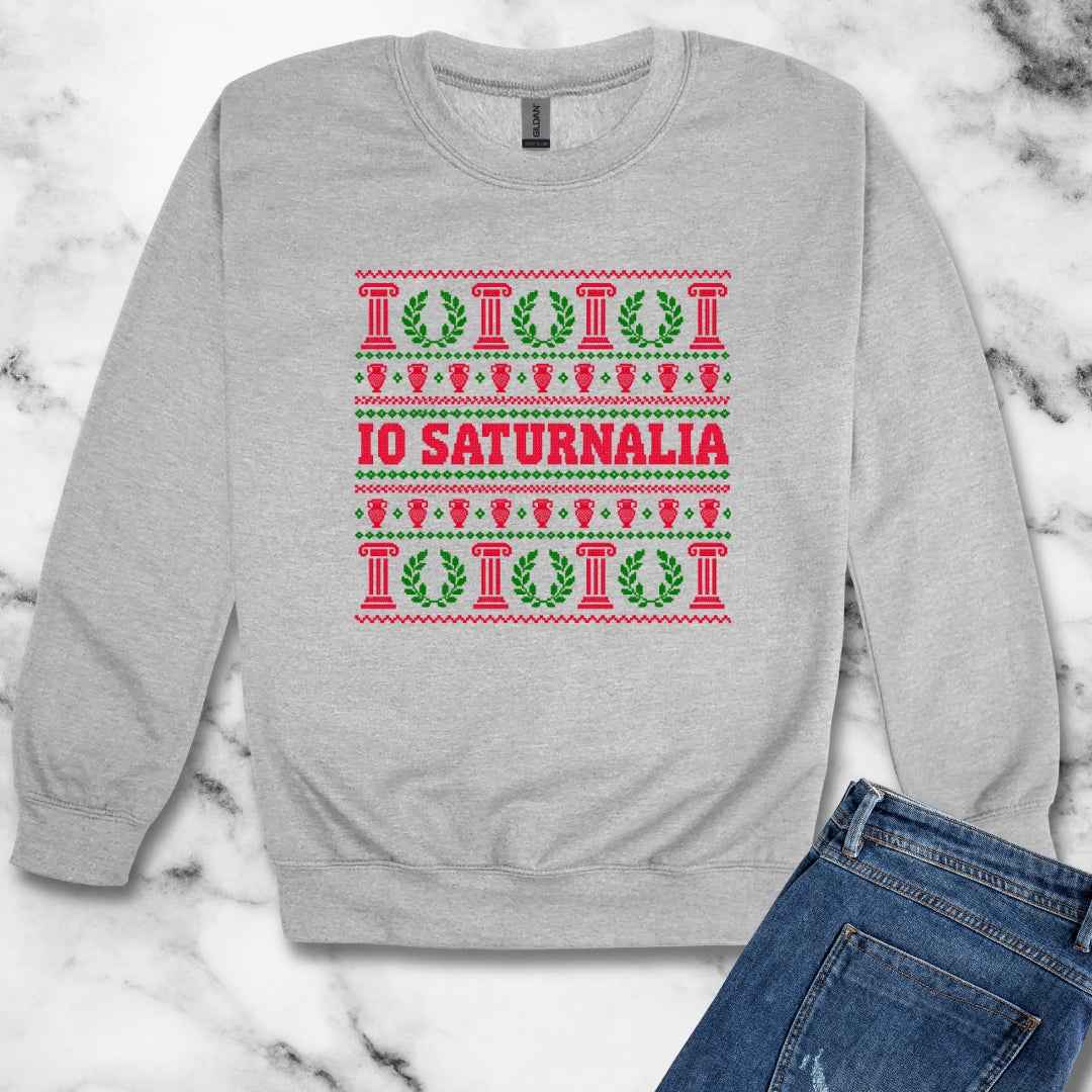Io Saturnalia Ugly Sweater Unisex Heavy Crewneck Sweatshirt