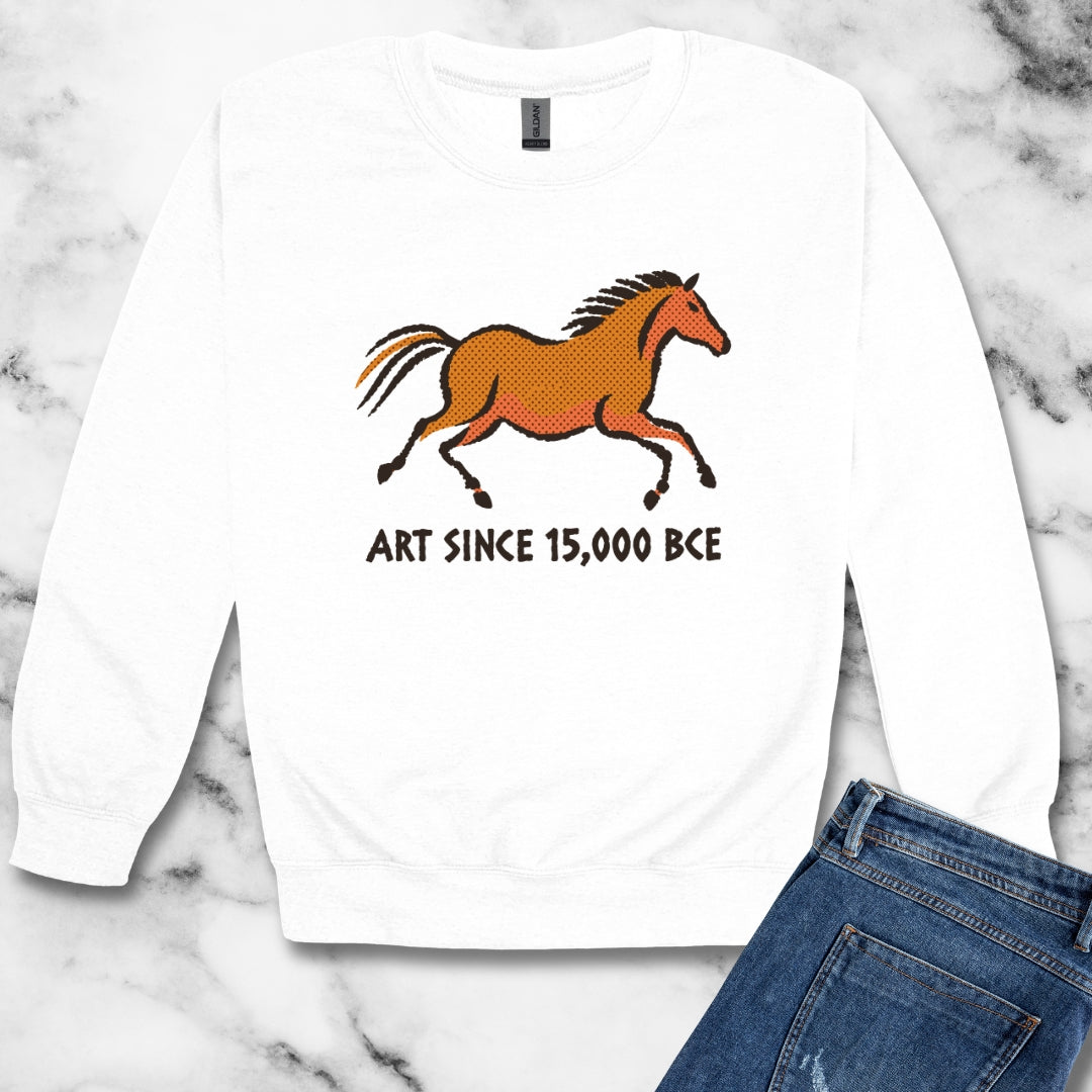 Lascaux Horse Art Since 15000 BCE Unisex Heavy Crewneck Sweatshirt