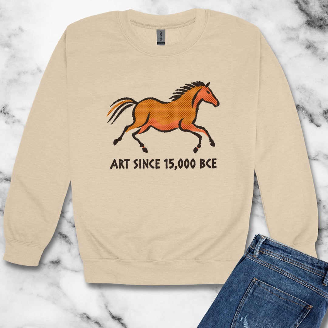 Lascaux Horse Art Since 15000 BCE Unisex Heavy Crewneck Sweatshirt