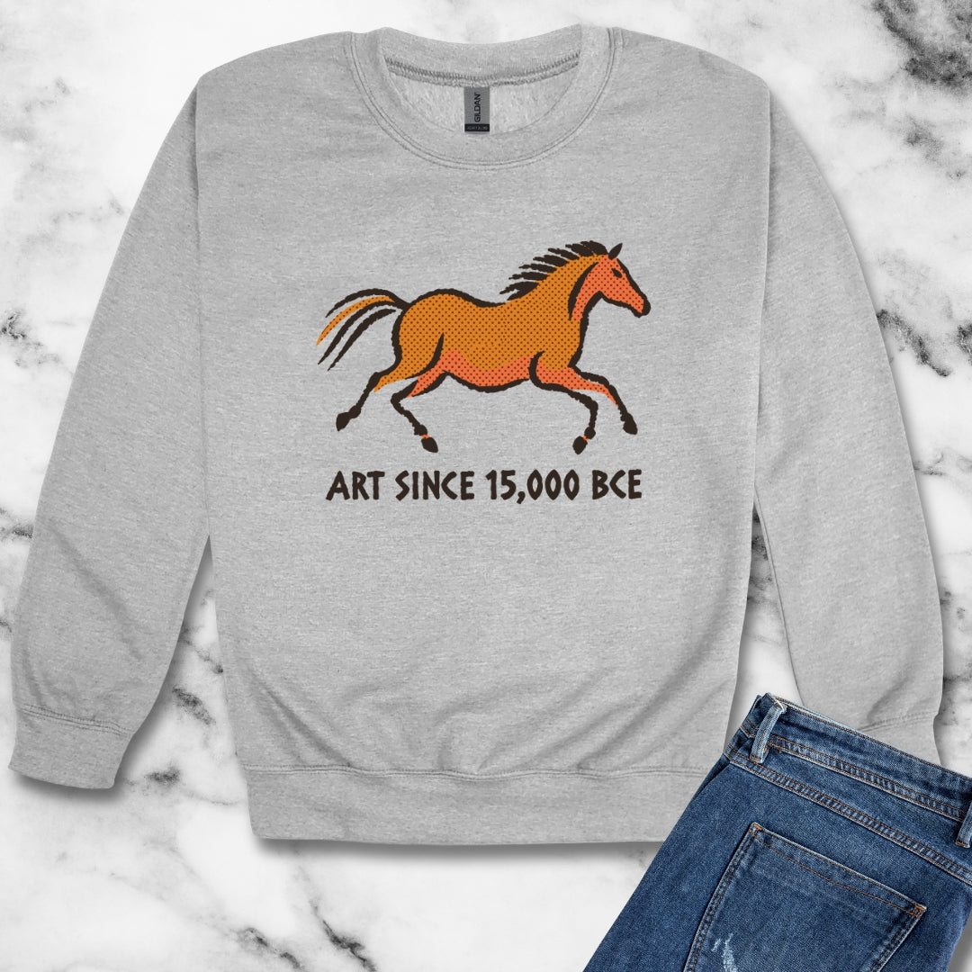 Lascaux Horse Art Since 15000 BCE Unisex Heavy Crewneck Sweatshirt