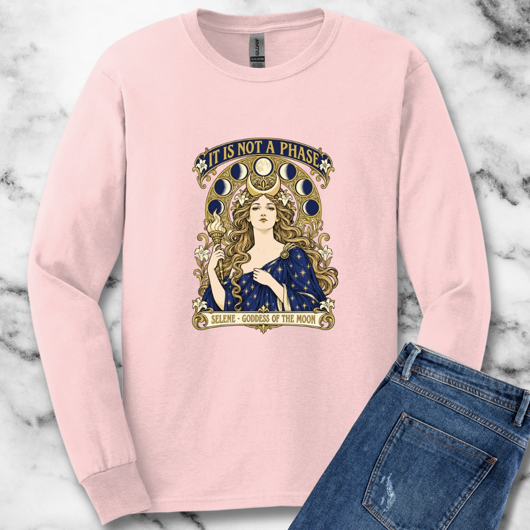 It's Not A Phase Selene Mucha Unisex Long Sleeve Tee