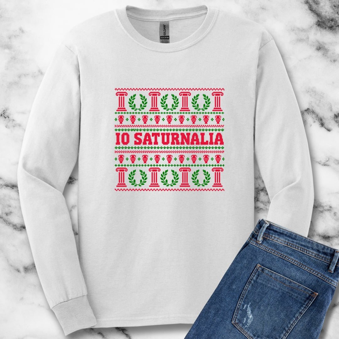 Io Saturnalia Ugly Sweater Unisex Long Sleeve Tee
